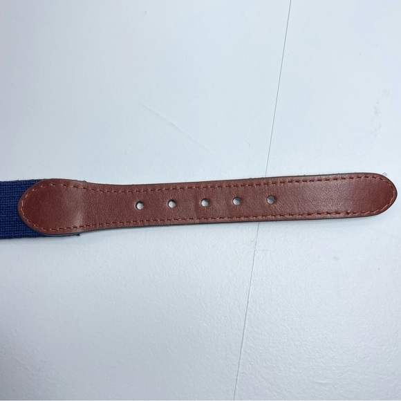 SMATHERS & BRANSON Men's Leather Belt Hand Stitched Blue Cups "C" 1898 Size 38 - Picture 4 of 11